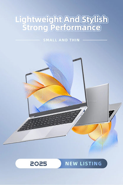 Laptop Computer Windows 11 Pro Intel Atom A3950 2025 Notebook PC 12GB RAM 512GB 1TB 2TB SSD 1920*1080P Office Study Computer - Xlam