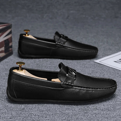 Luxury Brand Comfortable Men Moccasins Soft Male Driving Shoes Fashion Leather Men Casual Shoes Slip on Italian Formal Loafers - Xlam