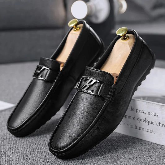 Luxury Brand Comfortable Men Moccasins Soft Male Driving Shoes Fashion Leather Men Casual Shoes Slip on Italian Formal Loafers - Xlam
