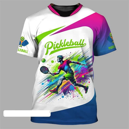Pickleball Team Sports T-shirt For Men And Women O Neck Short Sleeve T Shirts Cool Fashion Pattern Design Trend Outdoor Tee Top - Xlam