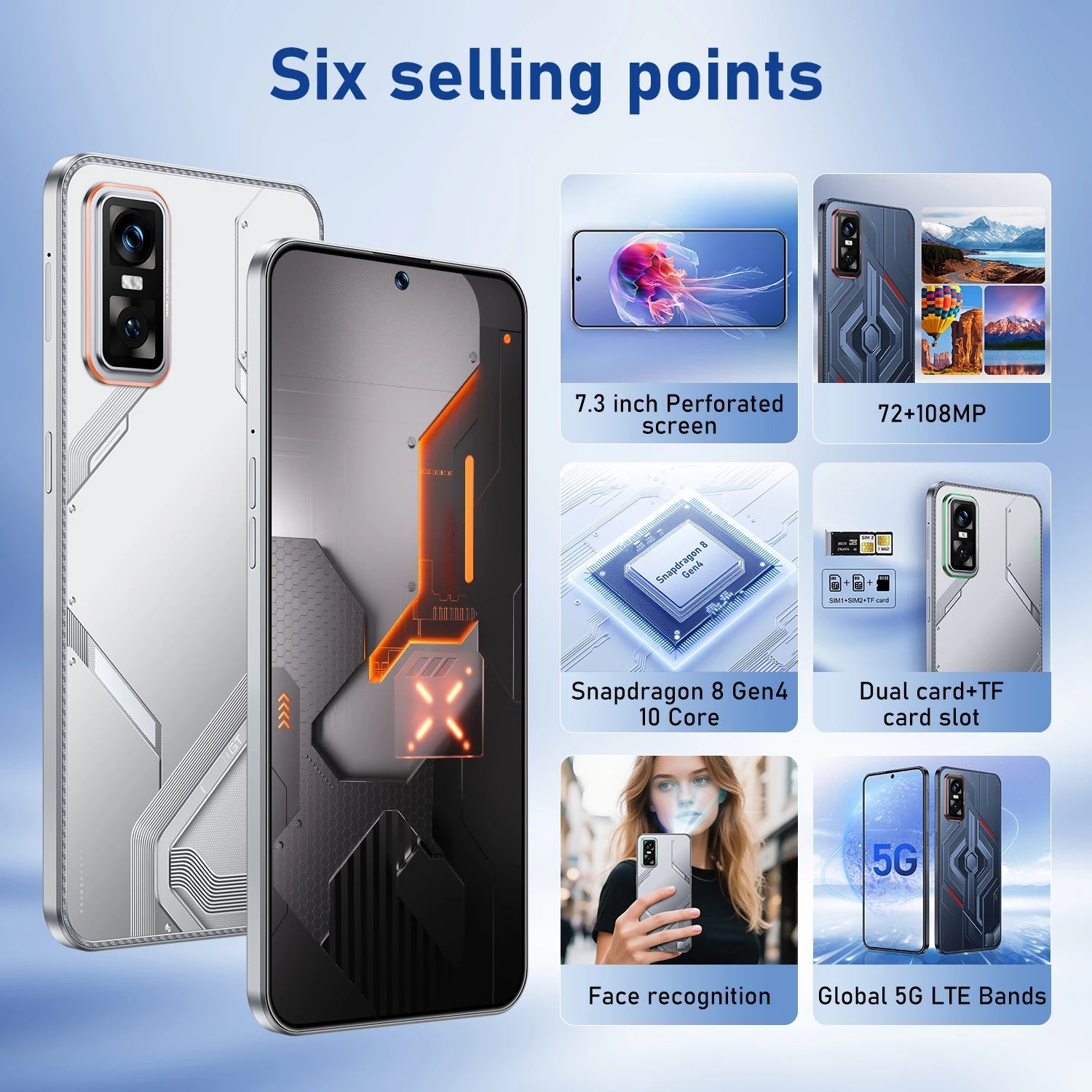 Tablet protective case For 2025 HOT New GT30 Pro 7.3HD Global Edition Original Smart Dual Card 7800mAh Battery - Xlam