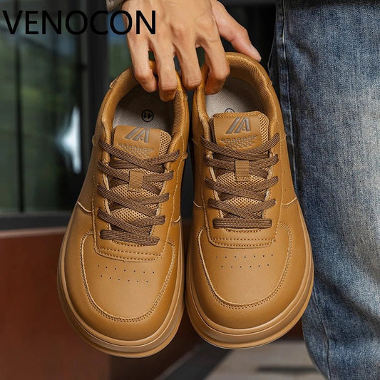 VENOCON Minimalist Stylish Shoes Sneakers Man Fabric Leather With Ball Wide Toe Box Nose More Stack Height Footwear For Women - Xlam